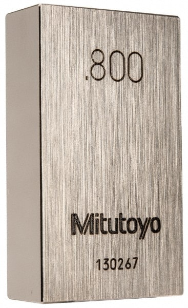 Mitutoyo 611198-531 Rectangle Steel Gage Block: 0.8", Grade 0 Image