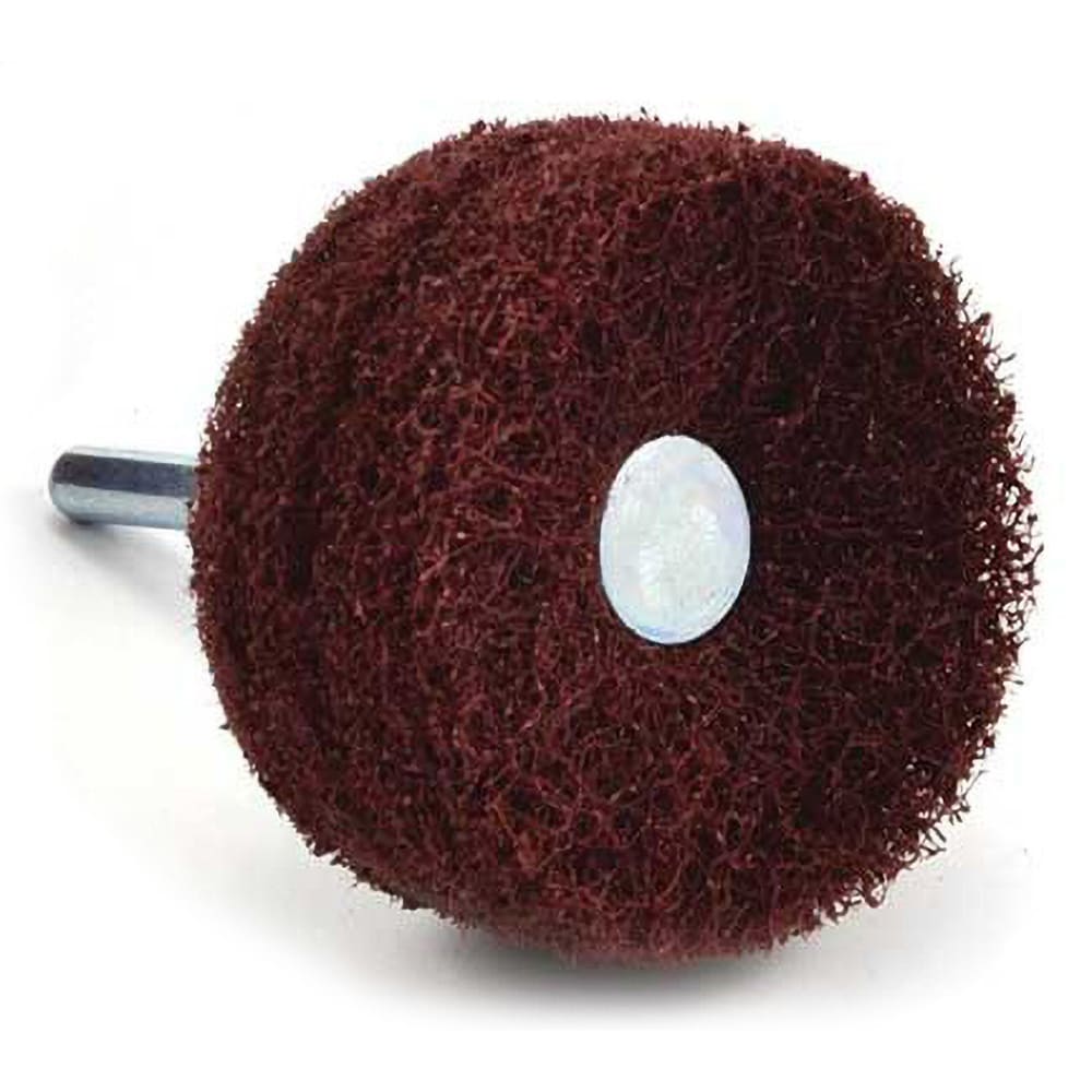 Superior Abrasives A007784 Mounted Flap Wheel: 2-3/8" Dia, 2" Face Width, Non-Abrasive Fiber Image