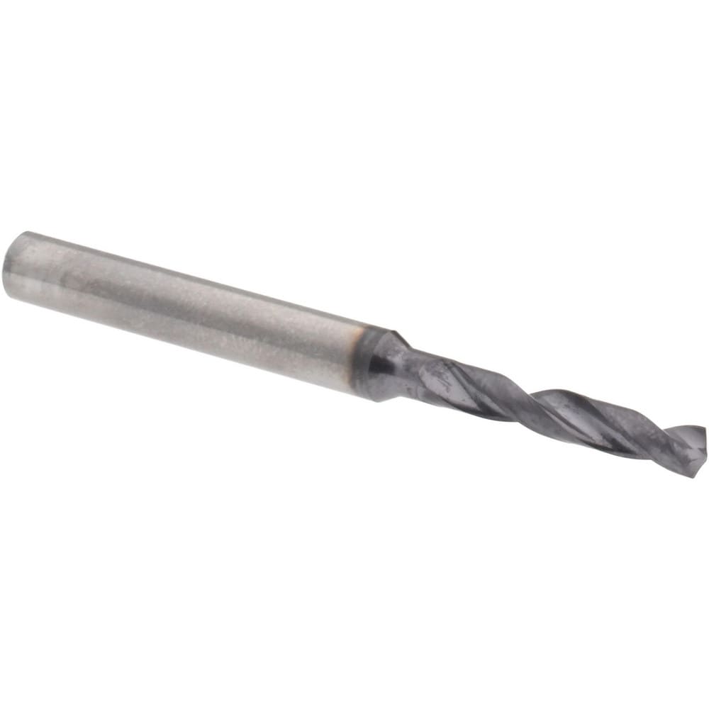 Accupro 63310080 Jobber Length Drill Bit: 0.1285" Dia, 140 °, Solid Carbide 