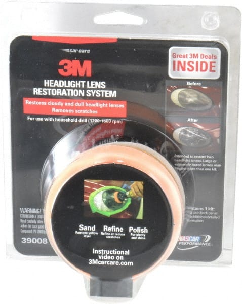 3 Piece Automotive Headlight Lens Restoration System Kit