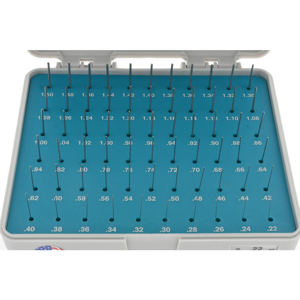 Meyer Gage Class Z Plug Gage Set 0.22 to 1.5 mm Range, 65 Pc MSC Direct