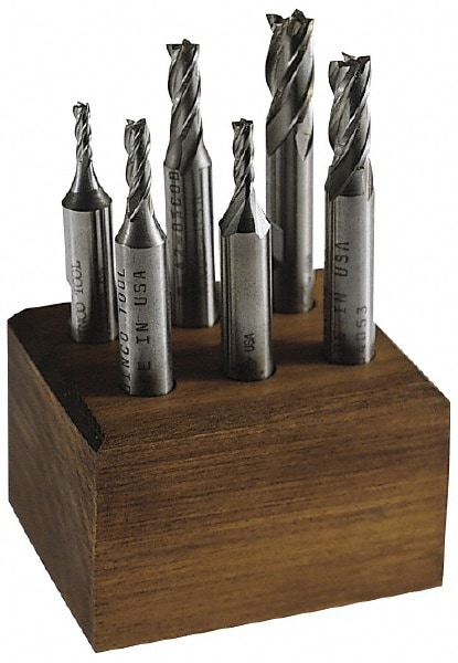 Value Collection 723-2436 1/8 to 3/8", 4 Flute End Mill Set Image