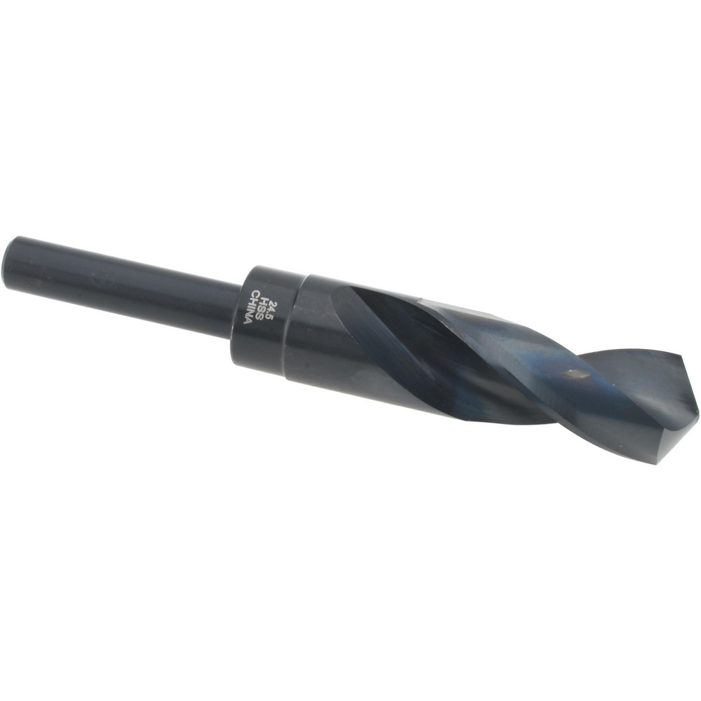 Reduced Shank Drill Bit: 0.9646'' Dia, 1/2'' Shank Dia, 118 °, High Speed Steel