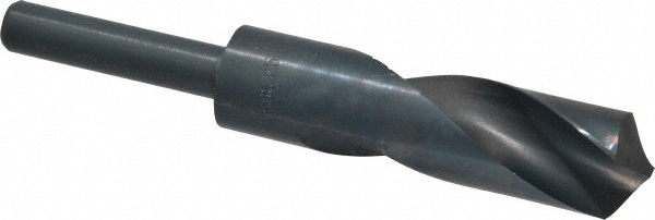 Reduced Shank Drill Bit: 0.9843'' Dia, 1/2'' Shank Dia, 118 °, High Speed Steel