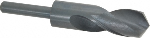 Reduced Shank Drill Bit: 1.1024'' Dia, 1/2'' Shank Dia, 118 °, High Speed Steel