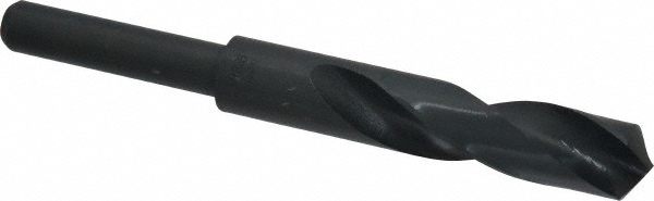 Reduced Shank Drill Bit: 0.7283'' Dia, 1/2'' Shank Dia, 118 °, High Speed Steel