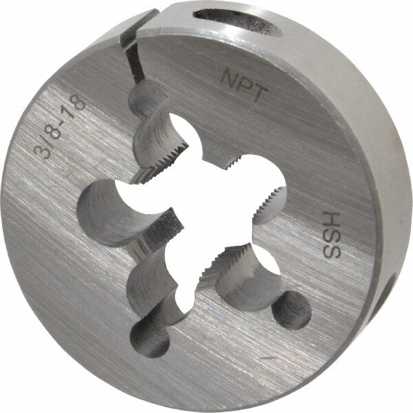 3/8-18 NPT x 2" OD Round Adjustable Pipe Die