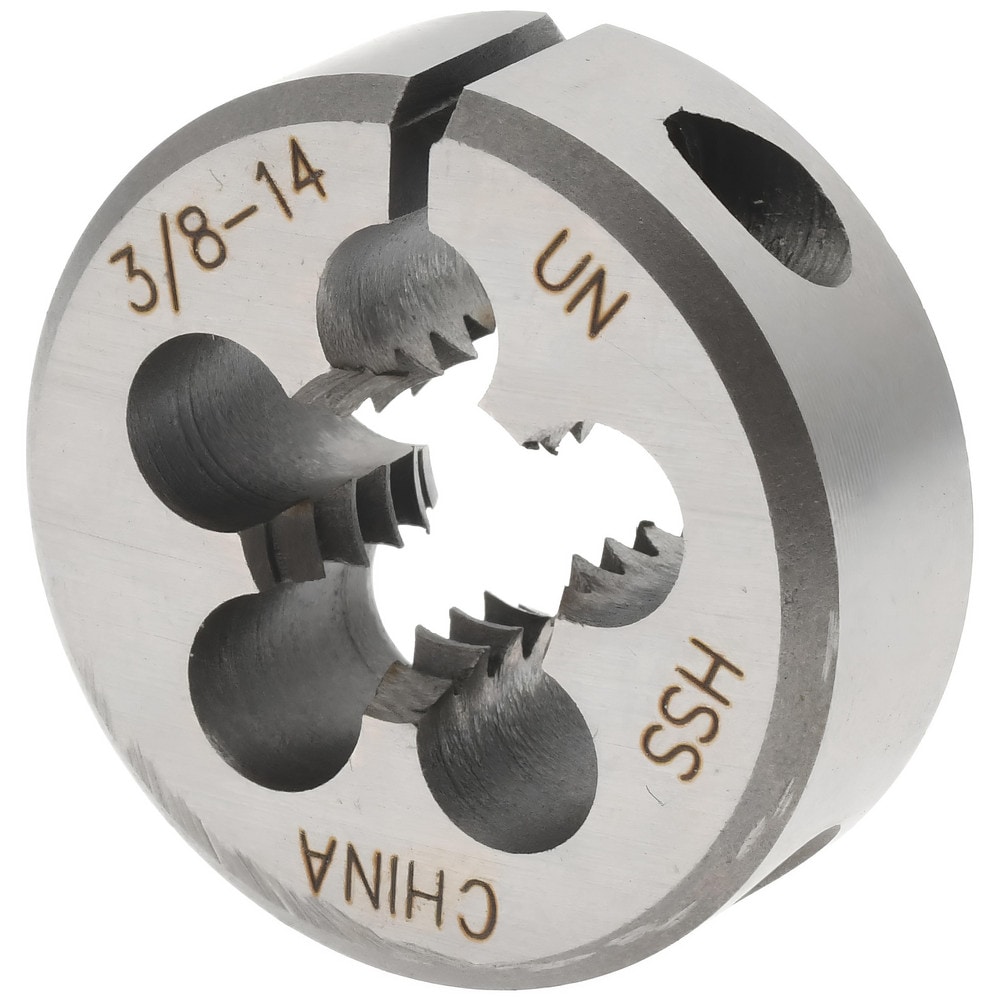 Round Die: 3/8-14, 1" OD, High Speed Steel