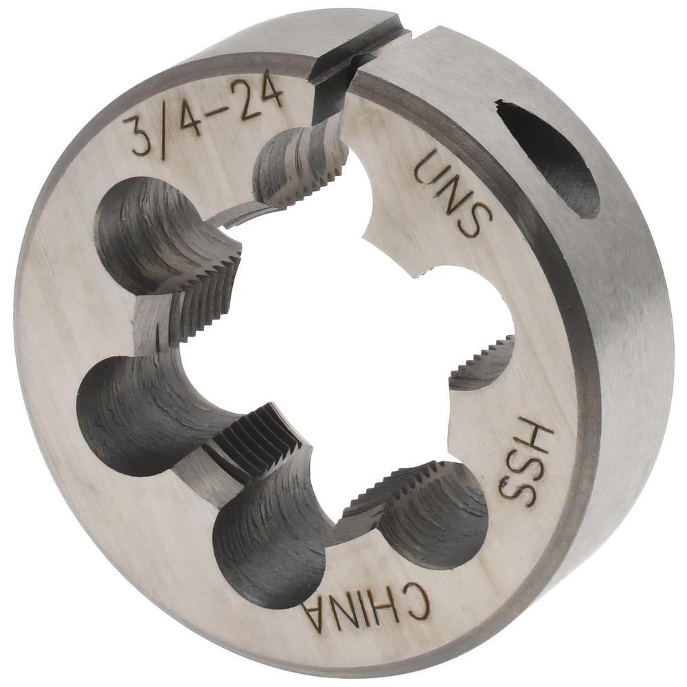 Round Die: 3/4-24, High Speed Steel