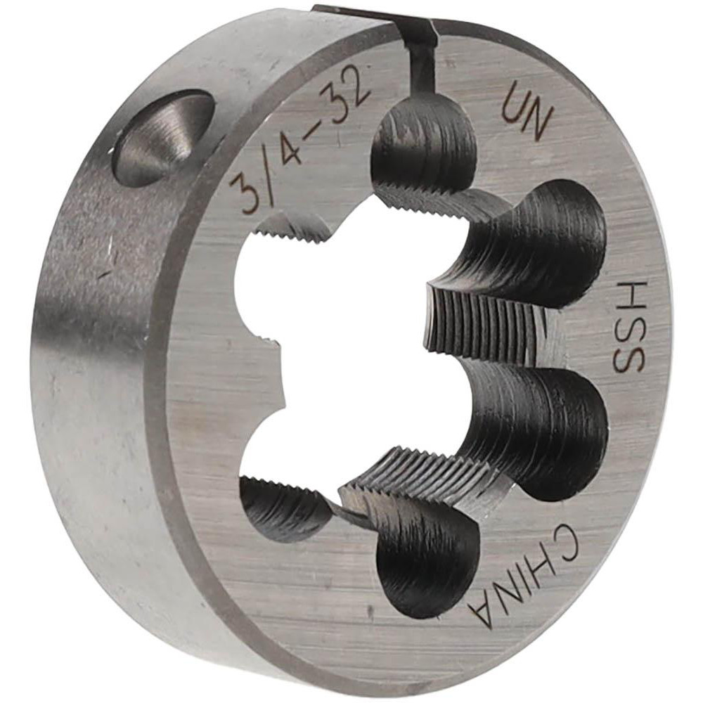 Round Die: 3/4-32, High Speed Steel