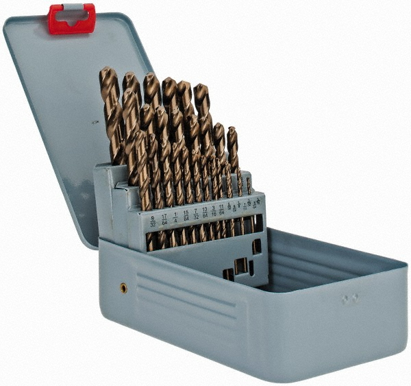 Value Collection 63323570 Drill Bit Set: Jobber Length Drill Bits, 29 Pc, 135 &deg;, Cobalt Image