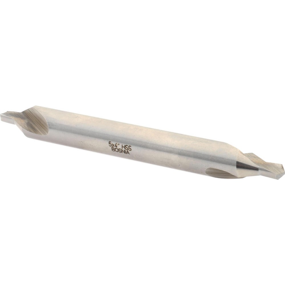 Combo Drill & Countersink: #5, 7/16" Body Dia, High Speed Steel