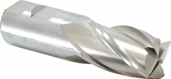 Value Collection 720-3124 Square End Mill: 1-1/4 Dia, 2 LOC, 1-1/4 Shank Dia, 4-1/2 OAL, 4 Flutes, High Speed Steel Image