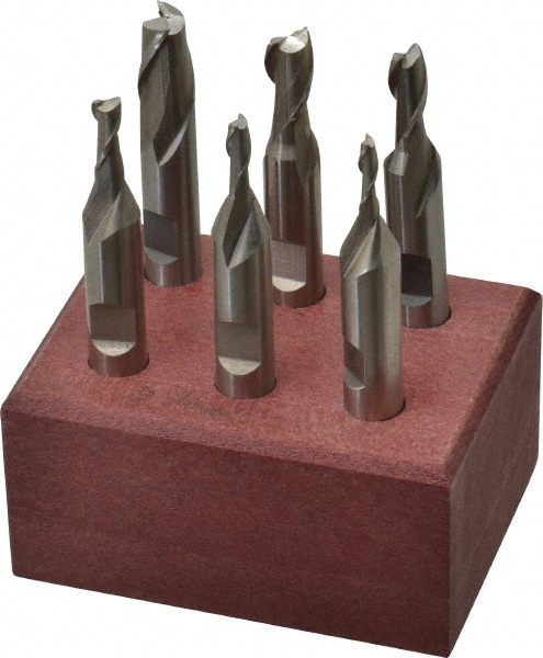 Value Collection 3202106 1/8 to 3/8", 2 Flute End Mill Set Image