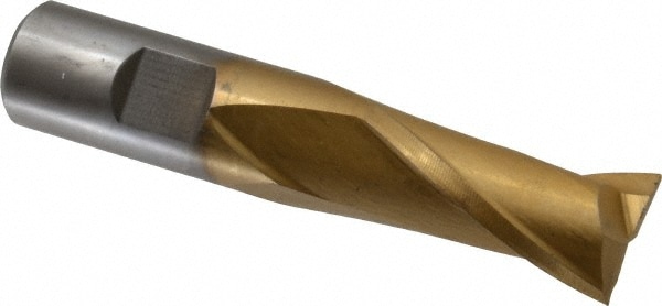 Value Collection 722-1075 Square End Mill: 13/16 Dia, 1-1/2 LOC, 3/4 Shank Dia, 3-3/4 OAL, 2 Flutes, High Speed Steel Image