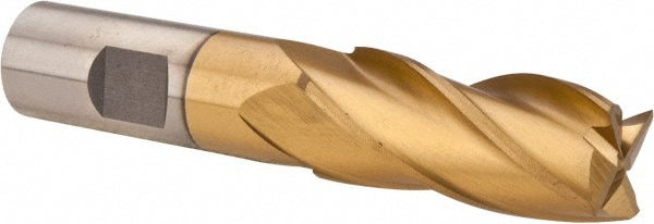 Value Collection 722-3075 Square End Mill: 13/16 Dia, 1-7/8 LOC, 3/4 Shank Dia, 4-1/8 OAL, 4 Flutes, High Speed Steel Image