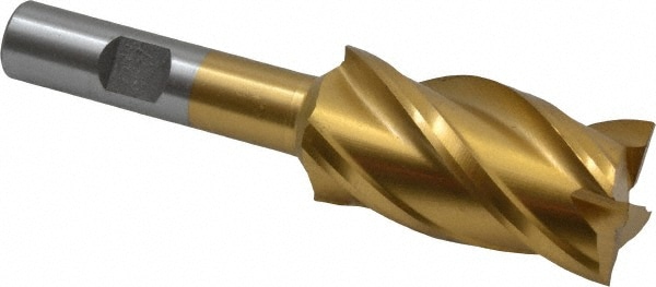 Value Collection 722-3099 Square End Mill: 1 Dia, 1-7/8 LOC, 1/2 Shank Dia, 4 OAL, 4 Flutes, High Speed Steel Image