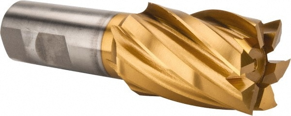 Value Collection 722-3135 Square End Mill: 1-1/2 Dia, 2 LOC, 3/4 Shank Dia, 4-1/2 OAL, 6 Flutes, High Speed Steel Image