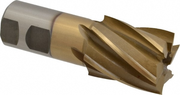 Value Collection 722-3145 Square End Mill: 1-5/8 Dia, 2 LOC, 1-1/4 Shank Dia, 4-1/2 OAL, 6 Flutes, High Speed Steel Image