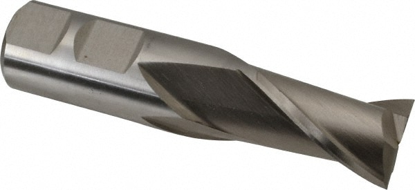 Value Collection 720-9220 Square End Mill: 0.8661 Dia, 1-1/2 LOC, 7/8 Shank Dia, 3-3/4 OAL, 2 Flutes, High Speed Steel Image