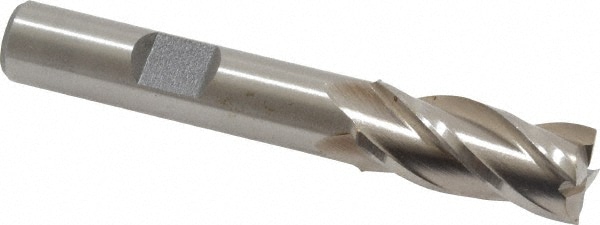 Value Collection 720-8110 Square End Mill: 0.4331 Dia, 1 LOC, 3/8 Shank Dia, 2-11/16 OAL, 4 Flutes, High Speed Steel Image