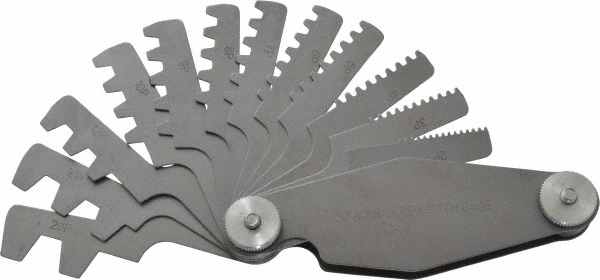 Value Collection 615-6327 12 Leaf, 2 to 20mm Pitch Range, Screw Pitch Gage Image