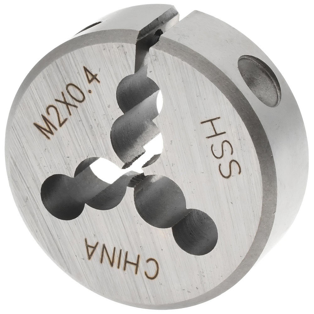 Round Die: M2x0.4, 1" OD, High Speed Steel