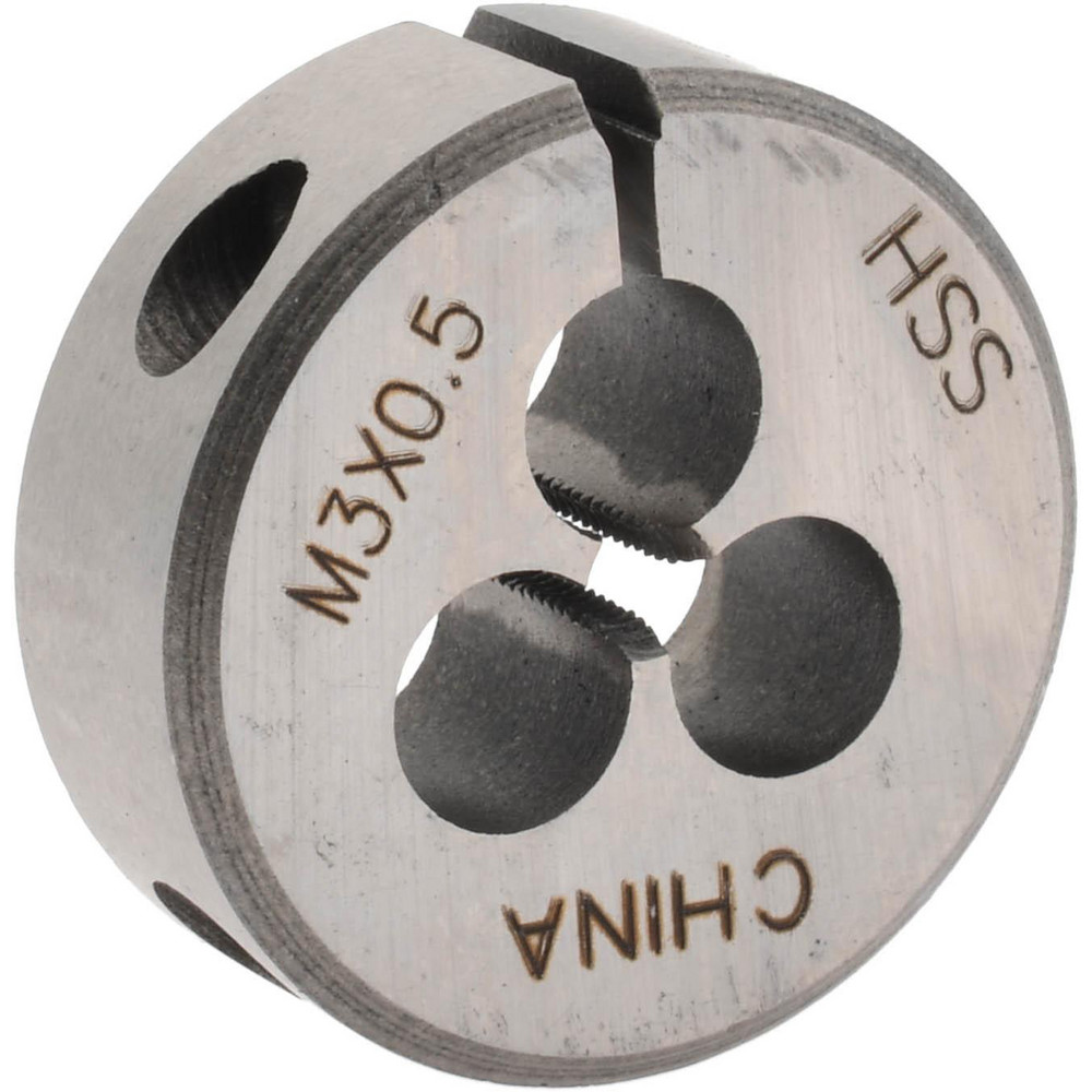 Round Die: M3x0.5, 1" OD, High Speed Steel