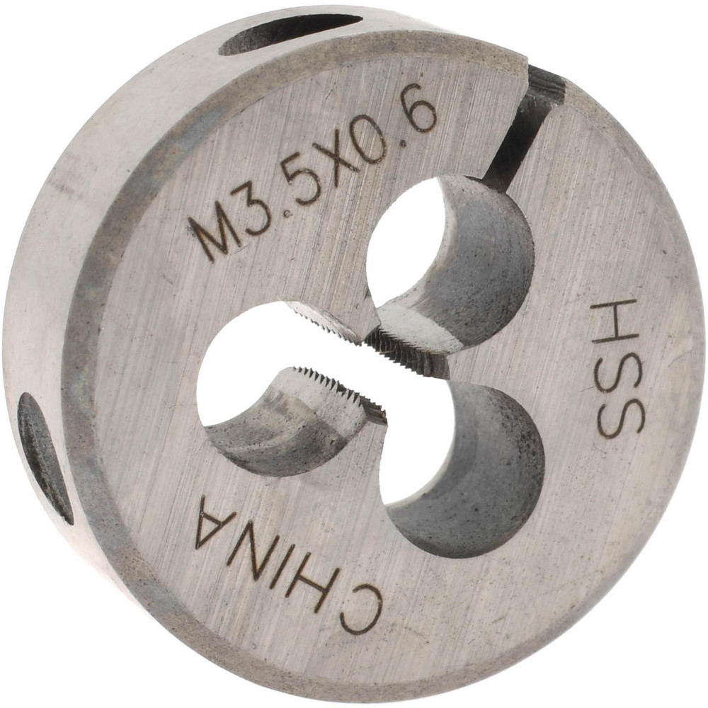 Round Die: M3.5x0.6, 1" OD, High Speed Steel