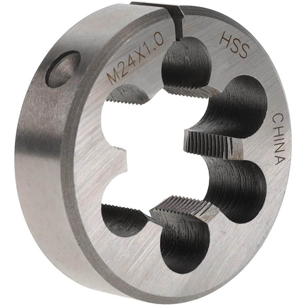Round Die: M24x1, 2" OD, High Speed Steel