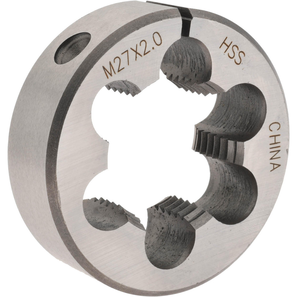 Round Die: M27x2, 2" OD, High Speed Steel
