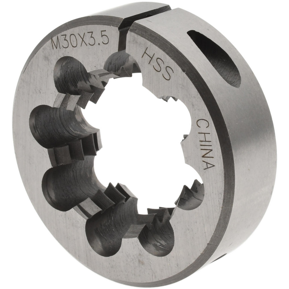 Round Die: M30x3.5, 2" OD, High Speed Steel