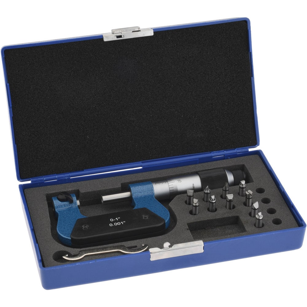 0 to 1" Range, Mechanical Screw Thread Micrometer