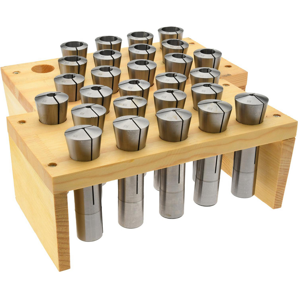 Collet Set: 27 Pc, 1/16 to 7/8" Capacity