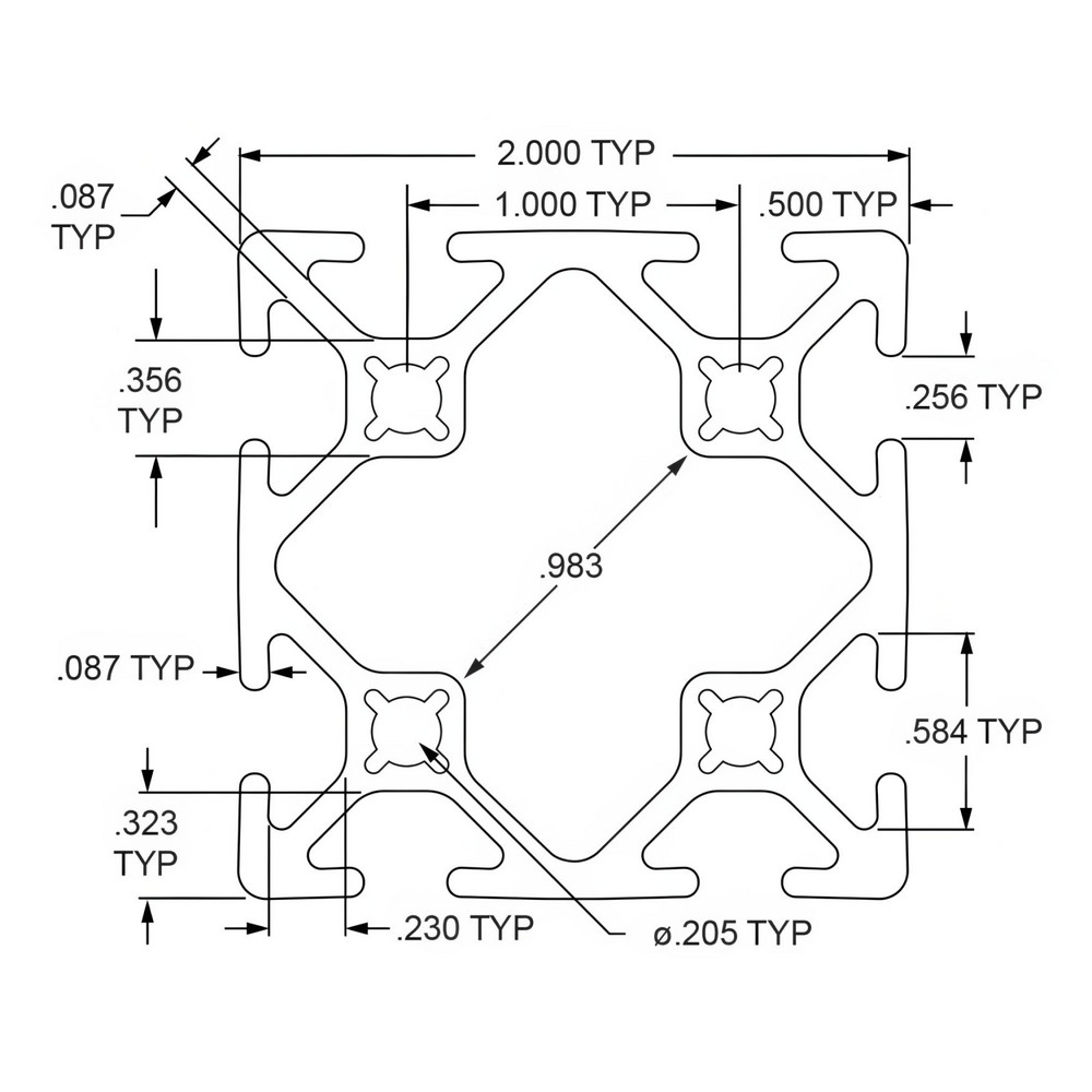 80/20 Inc. - T-Slot Framing: Type: Frame; Frame Type: T-Slotted; Duty ...