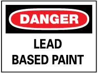 Sign: Rectangle, "Danger - Lead Based Paint"