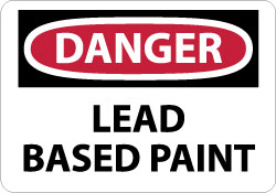 Sign: Rectangle, "Danger - Lead Based Paint"