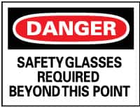 Red Octagon. 22in Durable Floor Sign by Graphical Warehouse Vibrant Colors Stop Safety Glasses Required Beyond This Point/” Safety and Security Signage
