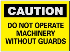Accident Prevention Sign: Rectangle, 