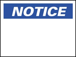 Accident Prevention Sign: Rectangle, 