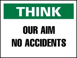 Accident Prevention Sign: Rectangle, 