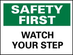 Accident Prevention Sign: Rectangle, 