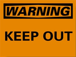 Security & Admittance Sign: Rectangle, 