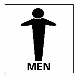 Sign: Square, "Men"