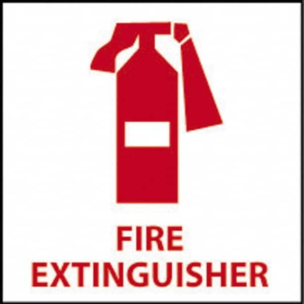 Fire Extinguisher, Pressure Sensitive Vinyl Fire Sign