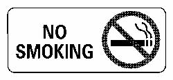 Sign: Rectangle, "No Smoking"