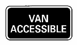 ADA Traffic & Parking Sign: Rectangle, "Van Accessible"