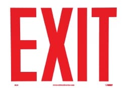 Exit, Plastic Exit Sign