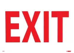 Exit Sign: "Exit"