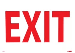 AccuformNMC - Exit Sign: 